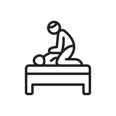 Massage icon Black and white logo