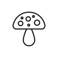 Mushroom icon Black and white logo