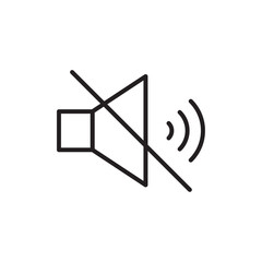 Mute sound icon Black and white logo