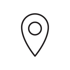 Navigation pin icon Black and white logo