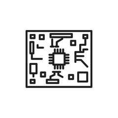 PCB icon Black and white logo
