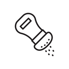 Pepper shaker icon Black and white logo