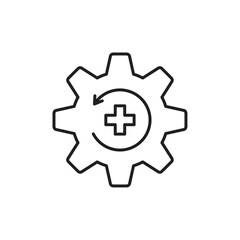 Recovery icon Black and white logo