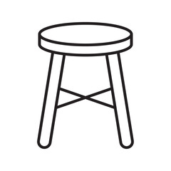 Stool icon Black and white logo