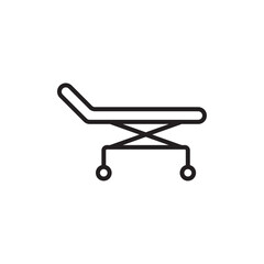Stretcher icon Black and white logo