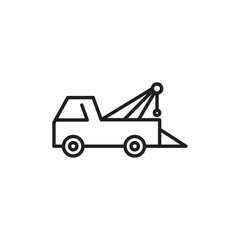 Tow truck icon Black and white logo