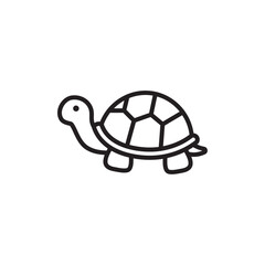 Turtle icon Black and white logo