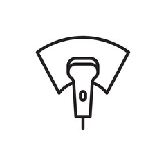 Ultrasound icon Black and white logo