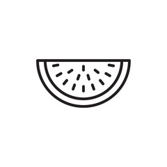 Watermelon icon Black and white logo