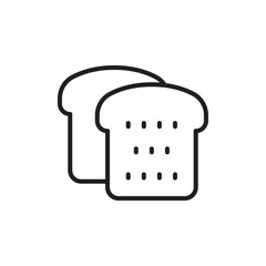 White bread icon Black and white logo