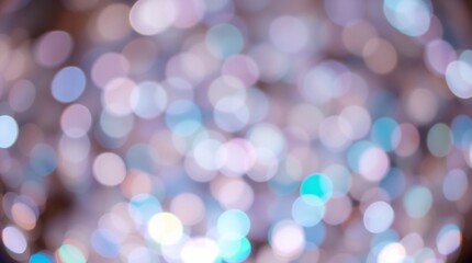 Fototapeta premium Shimmering iridescent bokeh background, pink, white, and blue, vibrant