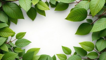 a close up of a wreath of green leaves on a white background,