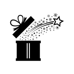 Gift box opening celebration
