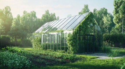 Fototapeta premium Green house concept. technology used to preserve nature