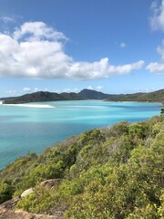 Fototapeta premium Viewpoint Overlooking a Stunning Beach on the Whitsundays, Australia