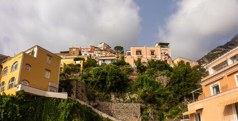 Homes on Top of Hill in Positano Italy