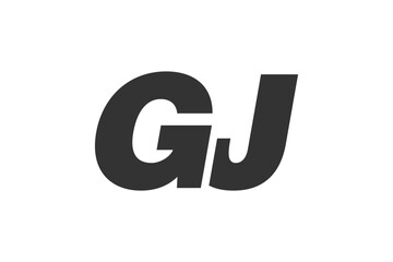 GJ Techno Editable Font Logo For Corporate Branding. Bold, Futuristic Design With Unique Typographic Ideas. Minimal Custom Type And Dynamic Letter