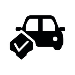 Auto insurance security icon.