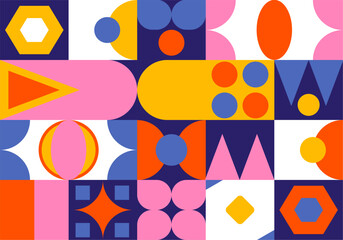 Geometric mural wallpaper vector design © PUJI SETIYO