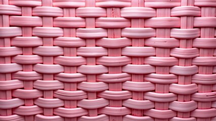 Pink Woven Basket Texture, Detailed Close-up