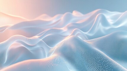 Obraz premium Abstract Light Blue Flowing Curvy Lines on Soft Background