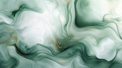 Obraz premium Soft Green Abstract Design with Flowing Pattern and Texture
