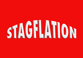 A vector depicting the economic concept of stagflation.