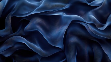 Obraz premium Soft Dark Blue Fabric with Gradient and Overlapping Textures
