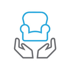 Chair icon symbol vector image illustration

