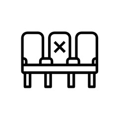 Chair icon symbol vector image illustration
