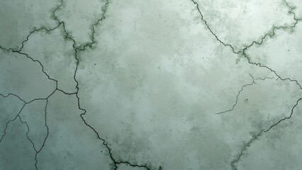 Pale Grey Cracked Stone Texture, Green Background Reflection