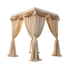 Elegant Draped Tent on Transparent Background