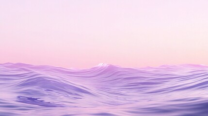 Serene Pink Ocean Waves with Smooth Gradient Background
