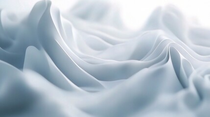 Obraz premium Soft Fluid Curves on White Background for Creative Projects