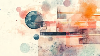 Obraz premium payment gateway flat design top view transaction system watercolor Complementary Color Scheme