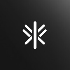 Obraz premium A minimalistic logo design featuring intersecting lines.