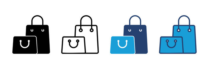 Shopping bag icon vector. shopping icon vector