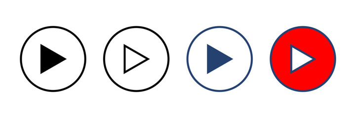 Play Icon vector. Play button vector icon