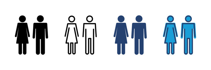 Man and woman icon vector. male and female symbol