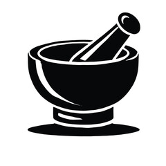 Silhouette Mortar Pestle