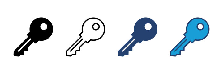 Key icon vector. Key vector icon. Key symbol