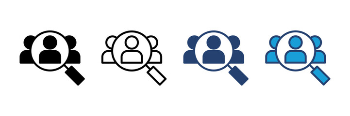 Hiring icon vector. Search job vacancy icon. Human resources concept. Recruitment