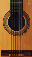 Obraz premium Acoustic Guitar Soundhole Detail