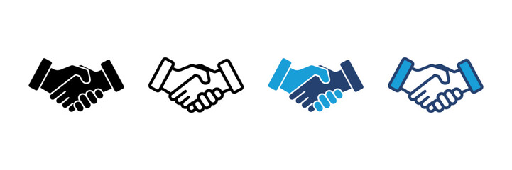 Obraz premium Handshake icon vector. business handshake. contact agreement