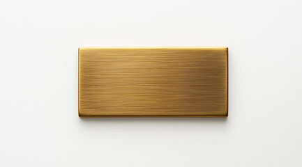 Rectangular Brass Tag with Cotton Fabric Patch: Classic and Stylish Design