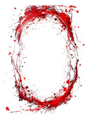 Red mystic border frame transparent