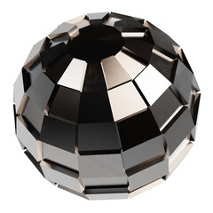 3D Abstract Metallic Sphere Illustration