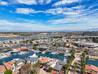 Beautiful Newport beach day in Orange County, Southern California