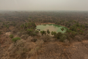 Naklejka premium Queimadas Terra Indígena Kadiweu - Pantanal Wetlands fire