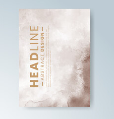 Happy new year 2025 card template with watercolor background